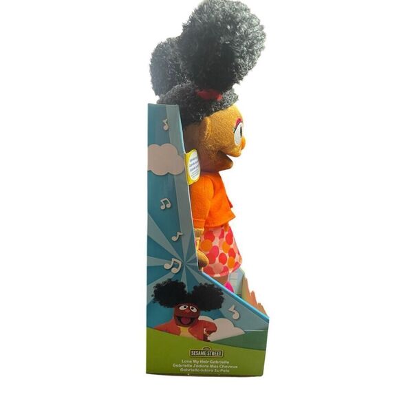 New Sesame Street Multicolor Love My Hair Gabrielle Talking Stuffed Plush Doll - Picture 7 of 8